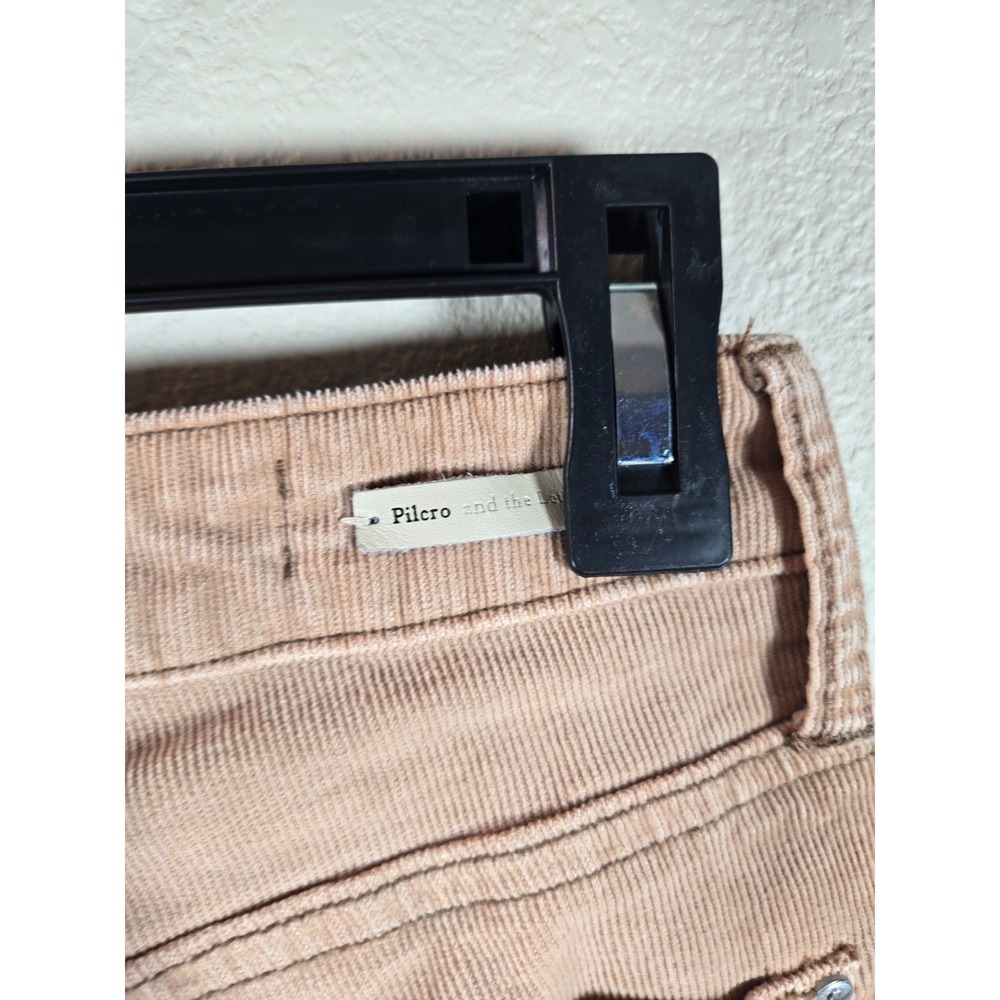 Pilcro and the Letterpress Anthropologie Script Corduroy Pants Jean Tan Size 27 - Picture 4 of 5